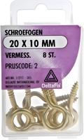 Schroefoog 20x10mm vermess 8st - Deltafix Schroefoog 20x10mm vermess 8st - Deltafix