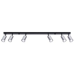 Plafondlamp WINX 6L zwart/chroom