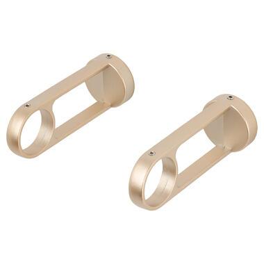 Wandsteun gordijnroede Oval - rosé goud - Ø28mm - S/2 (2016356) - Leen Bakker