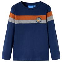 VidaXL Kindershirt met lange mouwen 116 marineblauw