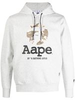 AAPE BY *A BATHING APE® hoodie à logo imprimé - Gris - thumbnail