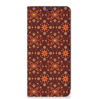 Samsung Galaxy A22 4G | M22 Hoesje met Magneet Batik Brown - thumbnail