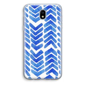 Blauwe pijlen: Samsung Galaxy J5 (2017) Transparant Hoesje
