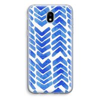 Blauwe pijlen: Samsung Galaxy J5 (2017) Transparant Hoesje
