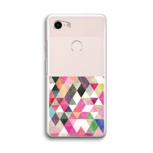 Gekleurde driehoekjes: Google Pixel 3 Transparant Hoesje