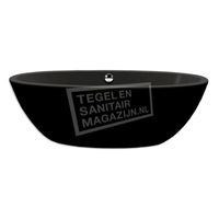 Xenz Britt 190x94x60 cm vrijstaand bad zwart glans - thumbnail