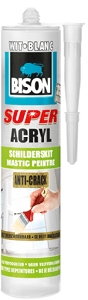 bison super acrylaat schilderskit anti-crack wit 300 ml