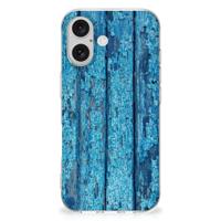 iPhone 16 plus | Bumper Hoesje | Wood Blue