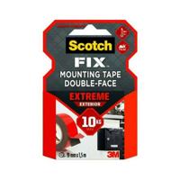 Dubbelzijdig plakband Scotch 19 mm x 1,5 m Zwart Rood Grijs