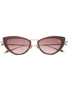 Valentino Eyewear lunettes de soleil Rockstud à monture papillon - Or