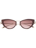 VALENTINO GARAVANI EYEWEAR lunettes de soleil Rockstud à monture papillon - Or