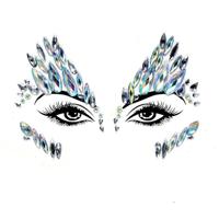 3 PC'S voorhoofd groene Masquerade make-up acryl gezicht sticker stijl: YT-30