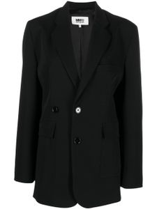 MM6 Maison Margiela blazer à simple boutonnage - Noir