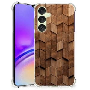 Stevig Telefoonhoesje voor Samsung Galaxy A35 Wooden Cubes