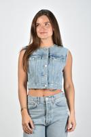 Agolde top Leo cropped A7306-1254 blauw