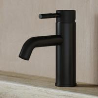 Wastafelkraan SaniClear Plus Curved | Opbouw | Mengkraan | Standaard model | Mat zwart