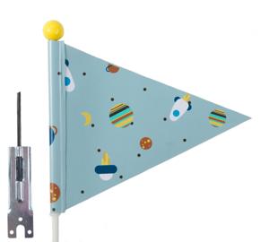 PexKids Beveiligingsvlag rocket blue met raketafdruk