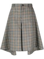 Comme des Garçons Homme Plus short asymétrique à carreaux - Noir