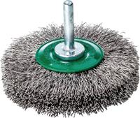 Lessmann ronde borstel | d. 50 mm schacht 6 mm draaddikte 0,3 mm | rvs 11 mm 15.000 omw/min | max. toerental 15000 min-¹ | 1 stuk - 415362 415362
