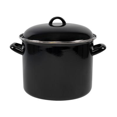 Svenska Living Soeppan 8L 24 cm Emaille/Zwart
