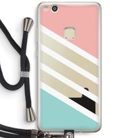 Strepen pastel: Huawei Ascend P10 Lite Transparant Hoesje met koord