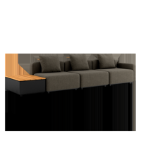 Cobana Lounge Sofa - 3 seater w/ Patio Storage Table