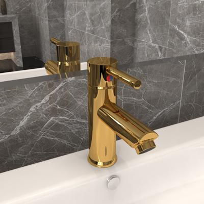 VidaXL Wastafelkraan 130x176 mm goudkleurig
