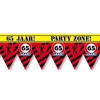 Paperdreams 65 jaar pensioen tape - 12 meter - feestversiering - markeerlint - afzetlint