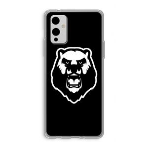 Angry Bear (black): OnePlus 9 Transparant Hoesje