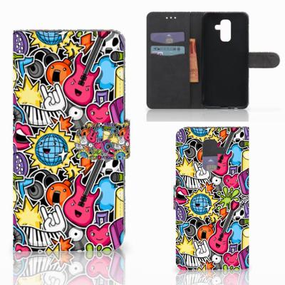 Samsung Galaxy A6 Plus 2018 | Wallet Case | met Pasjes | Punk Rock