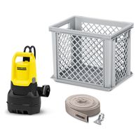 Karcher SP 16.000 Flood Box | Dompelpomp voor vuil water | incl. 10 m Evacuation Hose + PE Box - 1.645-831.0