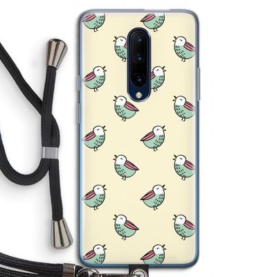 Vogeltjes: OnePlus 7 Pro Transparant Hoesje met koord