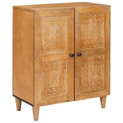 Dressoir met plank Lichtbruin 60 x 33 x 75 cm massief mangohout