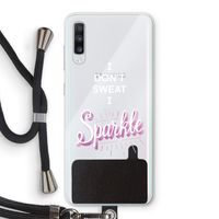 Sparkle quote: Samsung Galaxy A70 Transparant Hoesje met koord