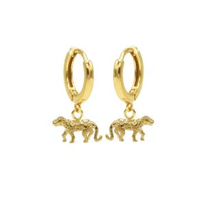 Karma Oorringen Hinged Hoops Leopard Goud