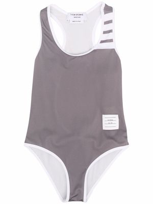 Thom Browne Kids maillot de bain 4 Bar Stripe - Gris