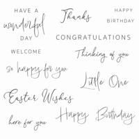 Sizzix • clear stamps daily sentiments 13pcs