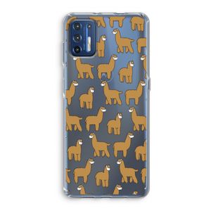 Alpacas: Motorola Moto G9 Plus Transparant Hoesje