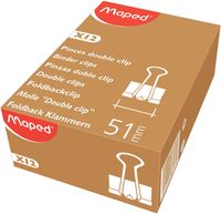 Maped foldbackclip 51 mm, zwart, doos van 12 stuks - thumbnail