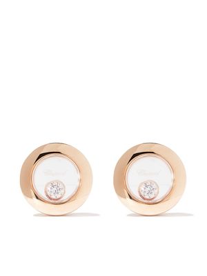 Chopard puces d'oreille Happy Diamonds Icons en or rose 18ct