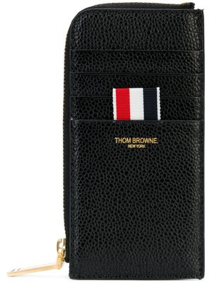 Thom Browne portefeuille en cuir à fermeture zippée - Noir