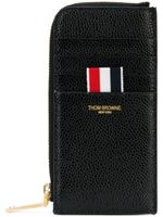 Thom Browne portefeuille en cuir à fermeture zippée - Noir