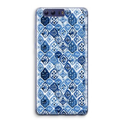 Blauw motief: Honor 9 Transparant Hoesje