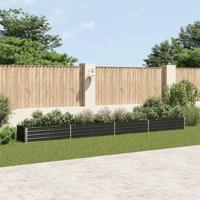 Plantenbak verhoogd 600x80x45 cm gegalvaniseerd staal antraciet