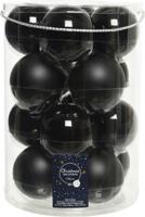 Baubles glass shiny, matt mix dia. 8,00 cm black(12) Decoris - Decoris