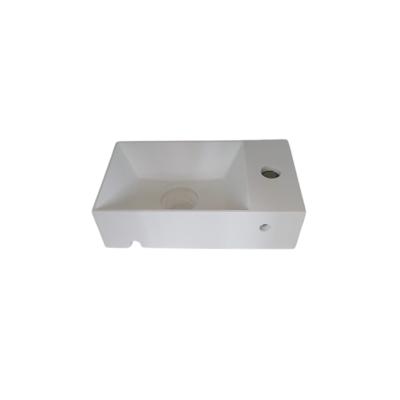 Opbouw Wastafel Sanimex Sardonyx Solid Surface Rechthoekig Wit