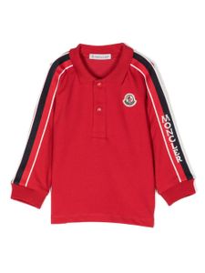 Moncler Enfant polo à patch logo - Rouge