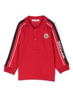 Moncler Enfant logo-patch polo shirt - Rouge