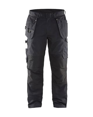 Blåkläder Service werkbroek met stretch en spijkerzakken 14961330 | Zwart/High-Vis Geel | Maat 58 - 7330509548653