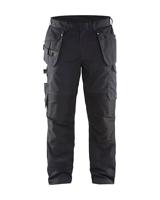 Blåkläder Service werkbroek met stretch en spijkerzakken 14961330 | Zwart/High-Vis Geel | Maat 62 - 7330509548677
